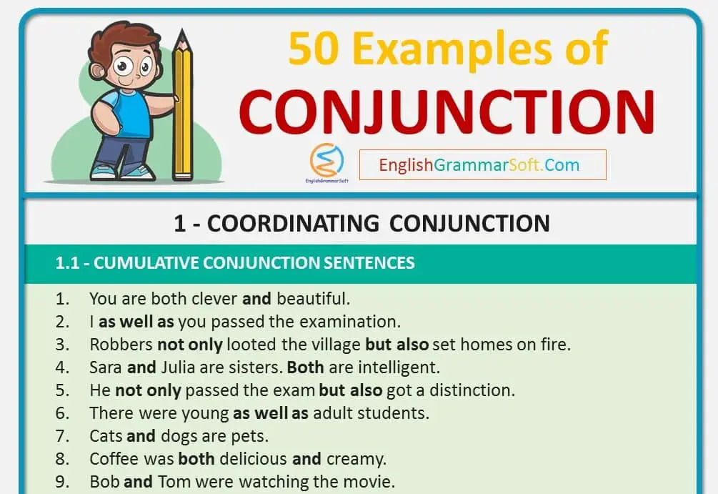 Conjunction Sentences 50 Examples EnglishGrammarSoft 26676 Hot Sex 