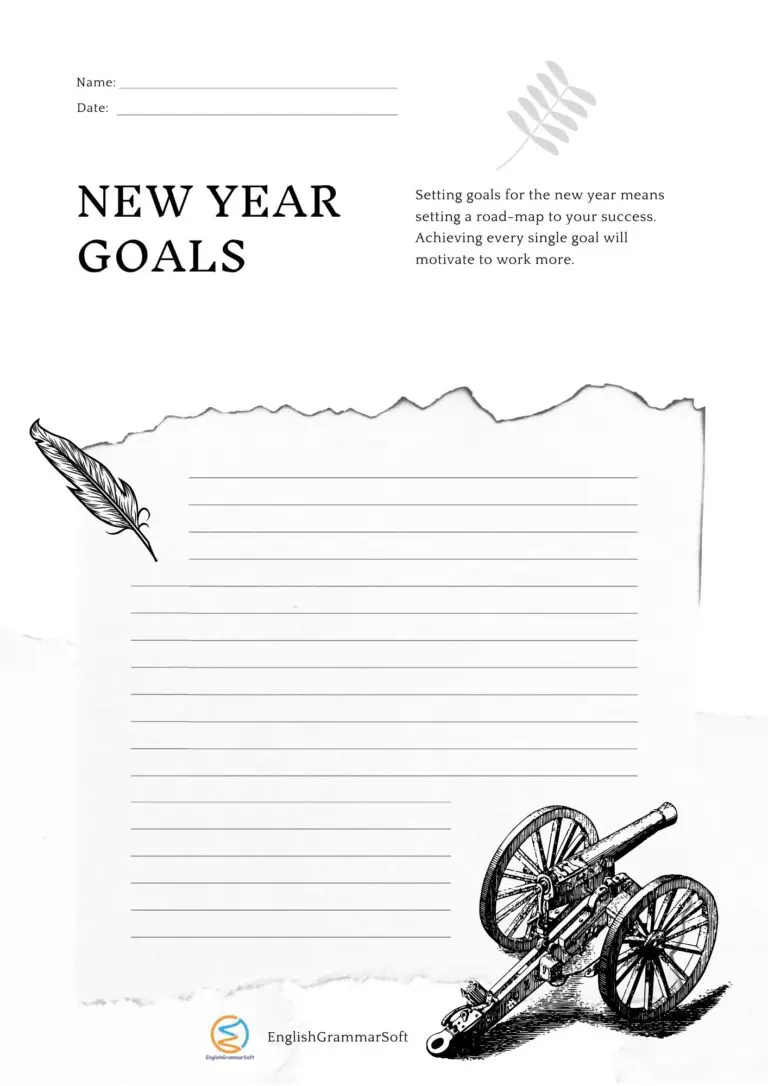 New Year Resolution Printables Free Templates Updated Englishgrammarsoft