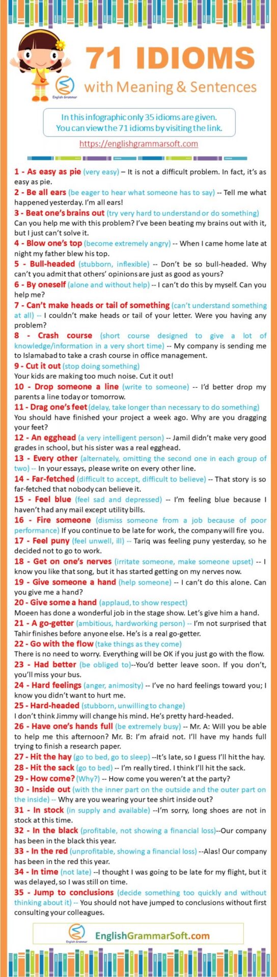 71 Idioms with Meaning and Sentences for Daily Use