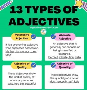 How do you describe adjectives? 13 Types of Adjectives with Examples
