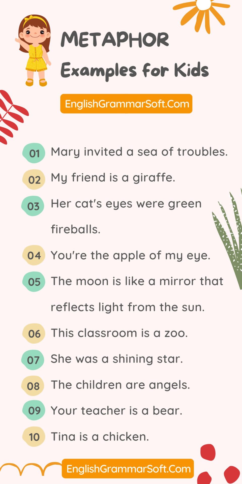 metaphor examples for kids