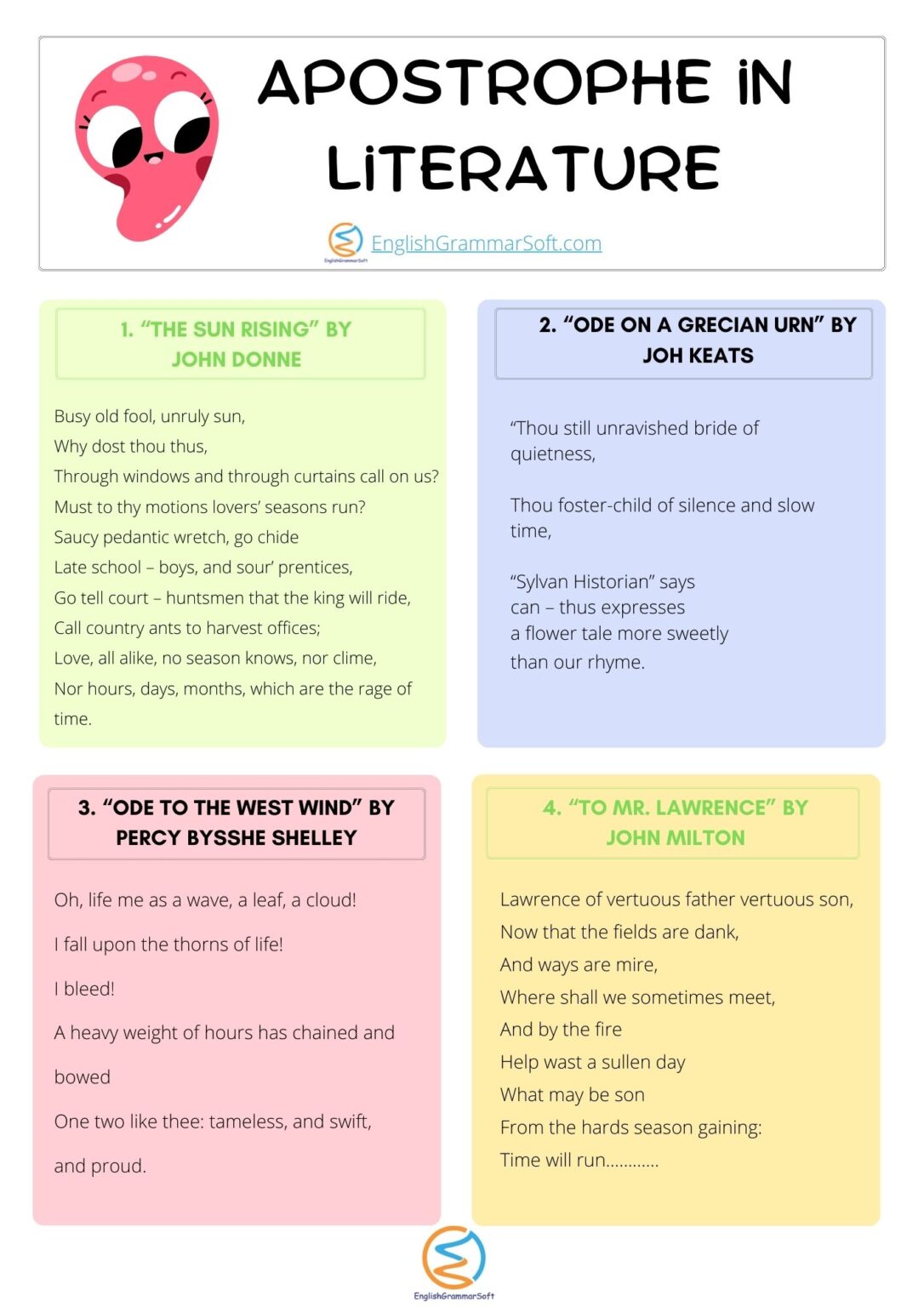 Literary Devices Apostrophe As A Figure Of Speech Examples And Use In Poetry EnglishGrammarSoft