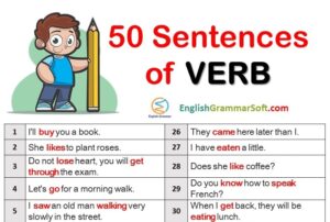 50 Sentences of Verb