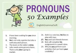 Sentences of Pronoun (50 Examples)