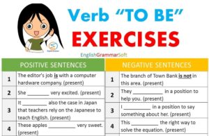 Verb TO BE Positive Negative and Questions Exercises (for beginners)