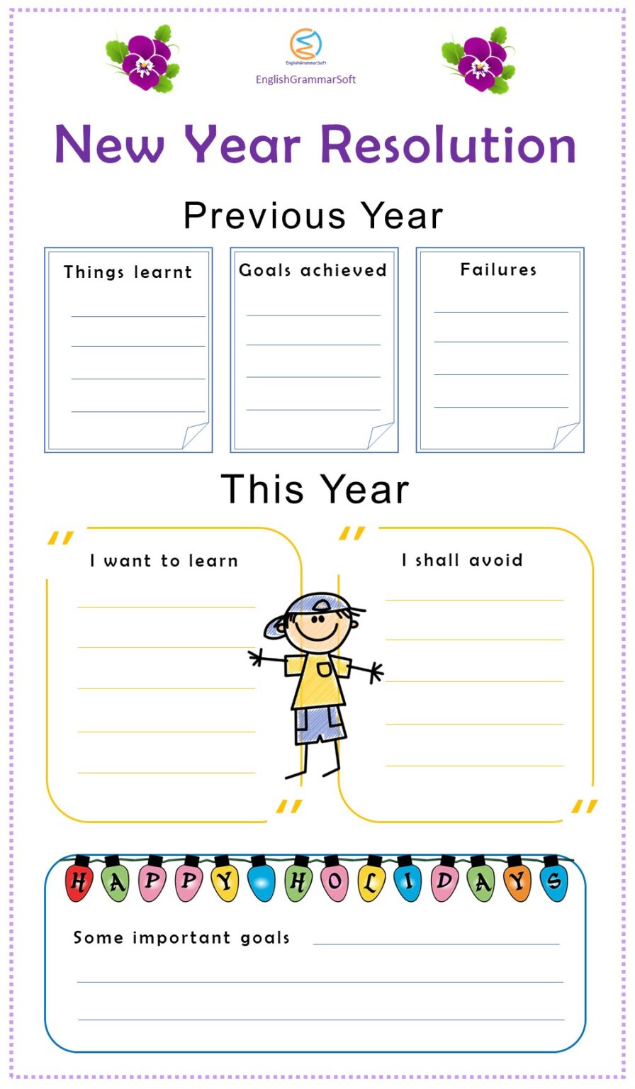 Free New Years Resolution Printables 2023