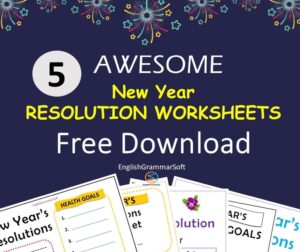 New Year Resolution Worksheets 2022