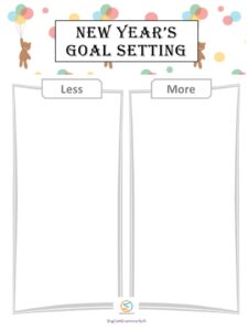 5 New Year Goal Setting Templates 2023 - EnglishGrammarSoft