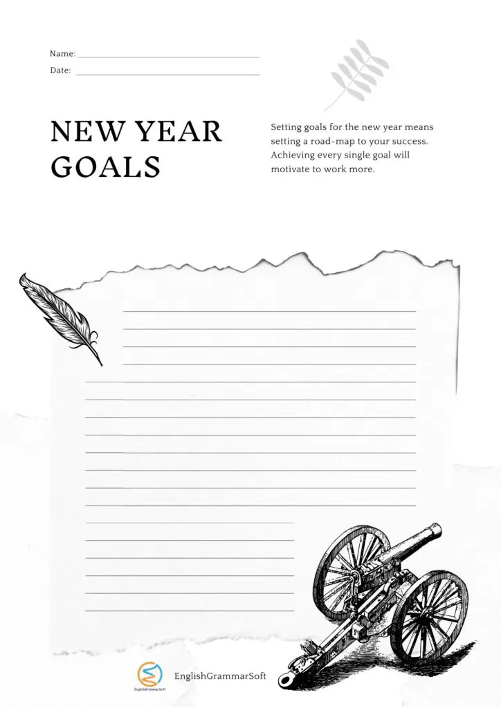 New Year Resolution template