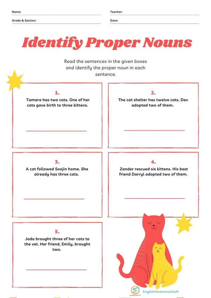 proper noun worksheets with answers englishgrammarsoft