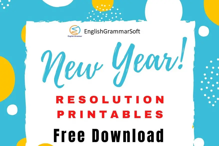 New Year Resolution Printables