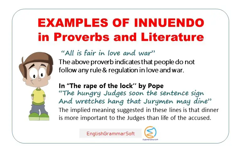Examples of Innuendo in Proverbs and Literature