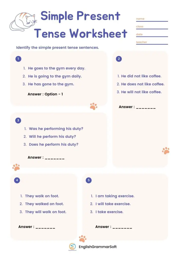 Simple Present Tense Formula Examples And Exercises Englishgrammarsoft ...