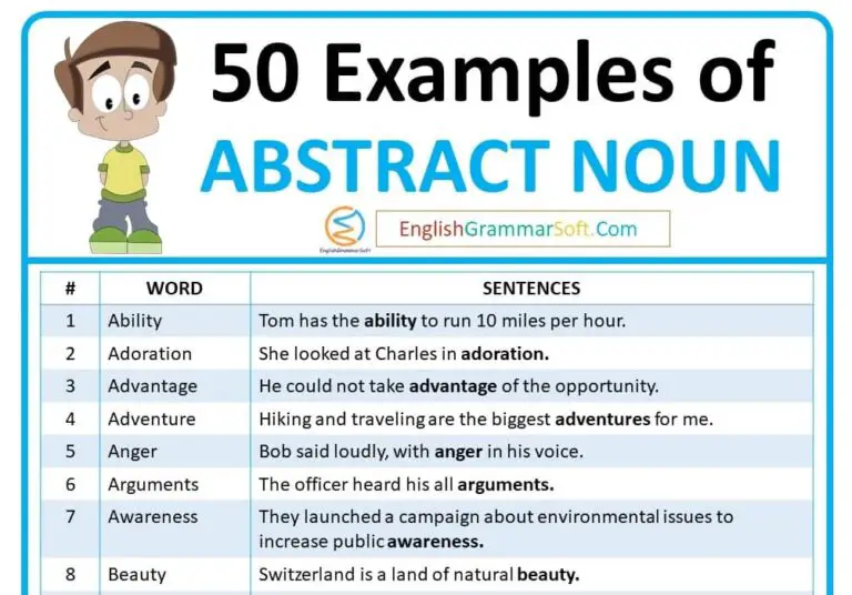 What Is Abstract Noun For Class 4