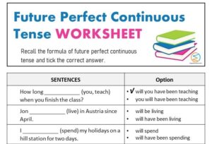 Future Perfect Continuous Tense Worksheets with Answers