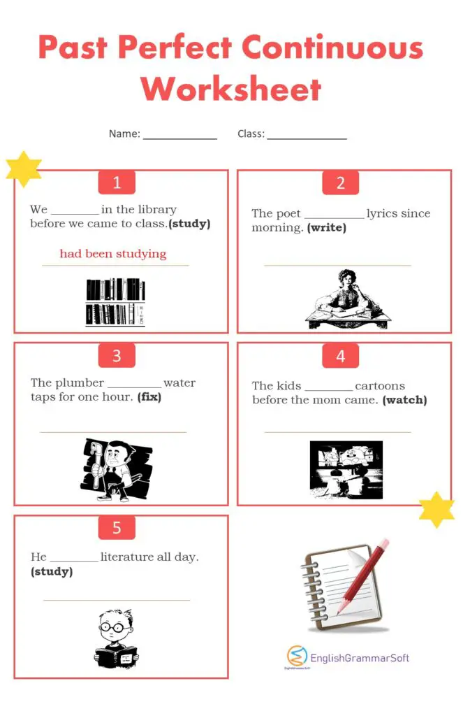 Worksheet Past Continuous Tense Pdf