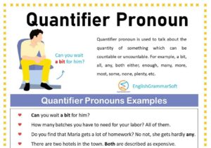 Quantifier Pronoun Examples and Definition