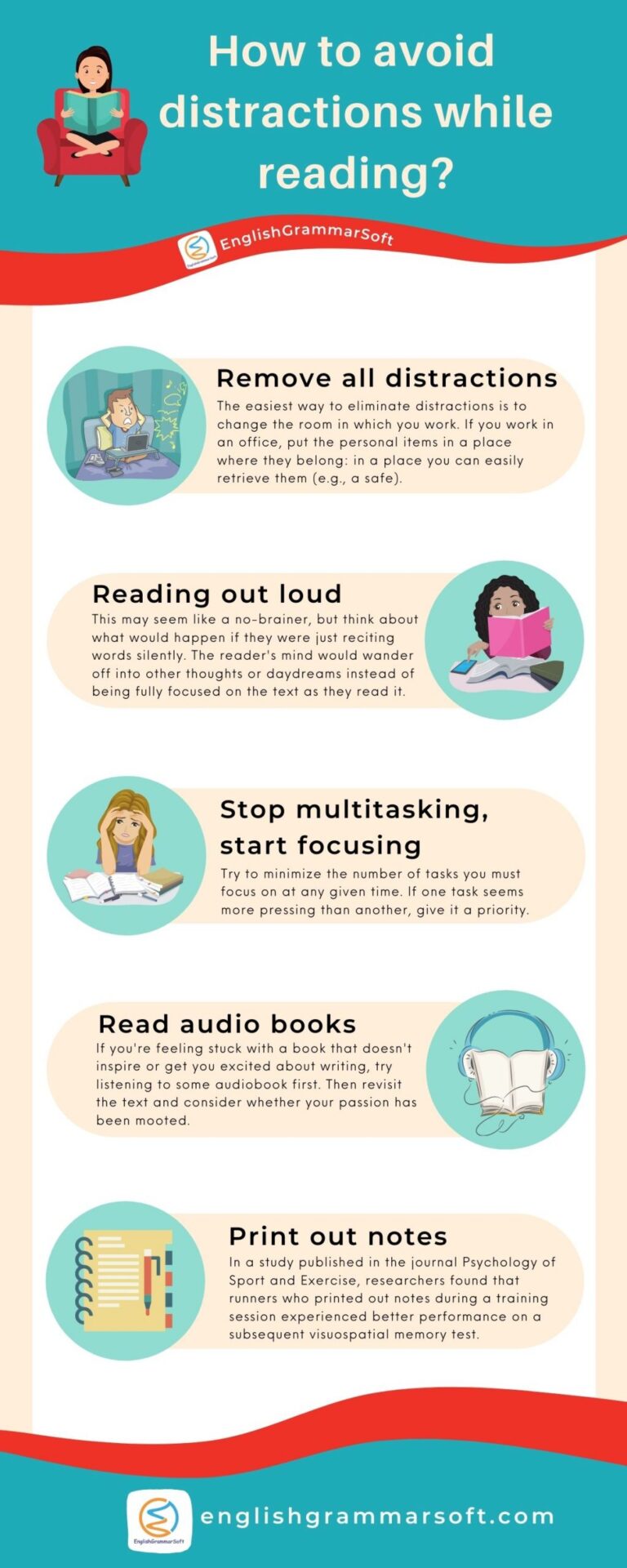 how to avoid distractions while reading