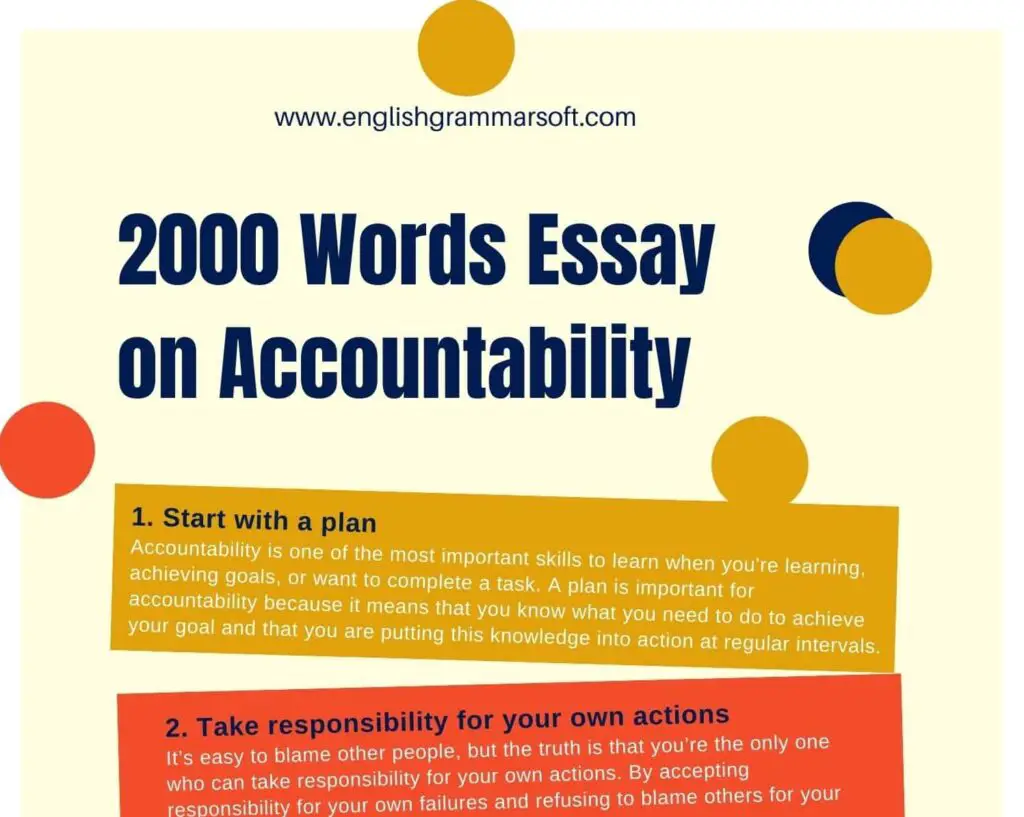accountability in life essay