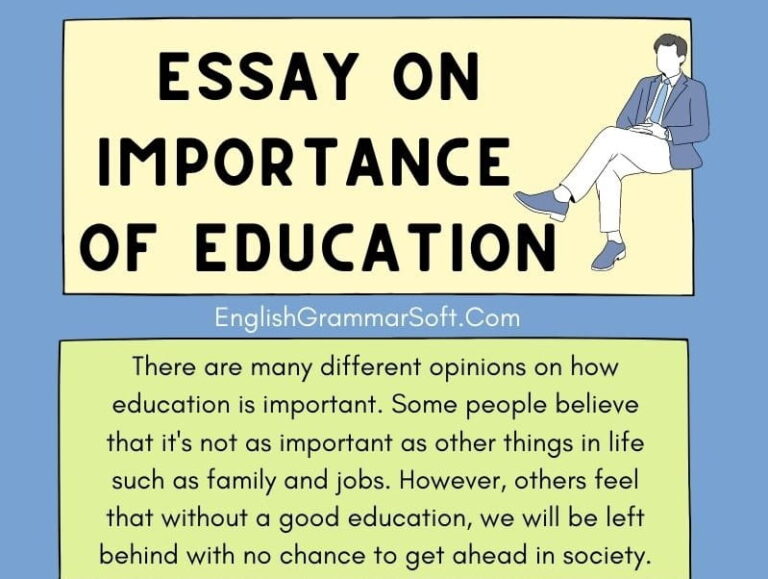 essay in english importance of education