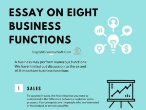Essay on 8 Business Functions: What They Do And How They Work