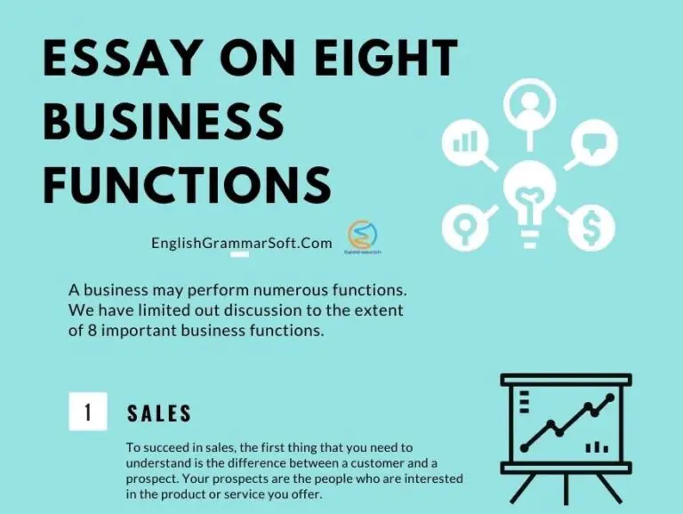 essay on 8 business functions
