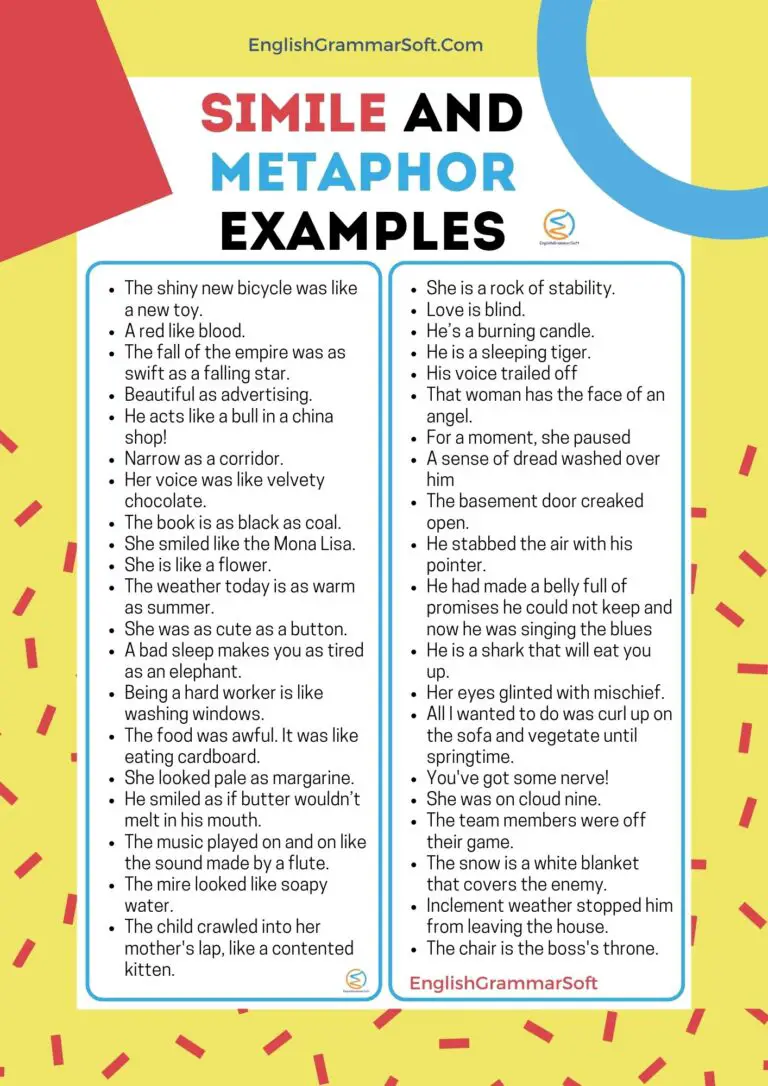 Simile And Metaphor Examples 50 Sentences EnglishGrammarSoft   Simile And Metaphor Examples 768x1086 