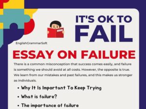 Essay on Failure Leads to Success