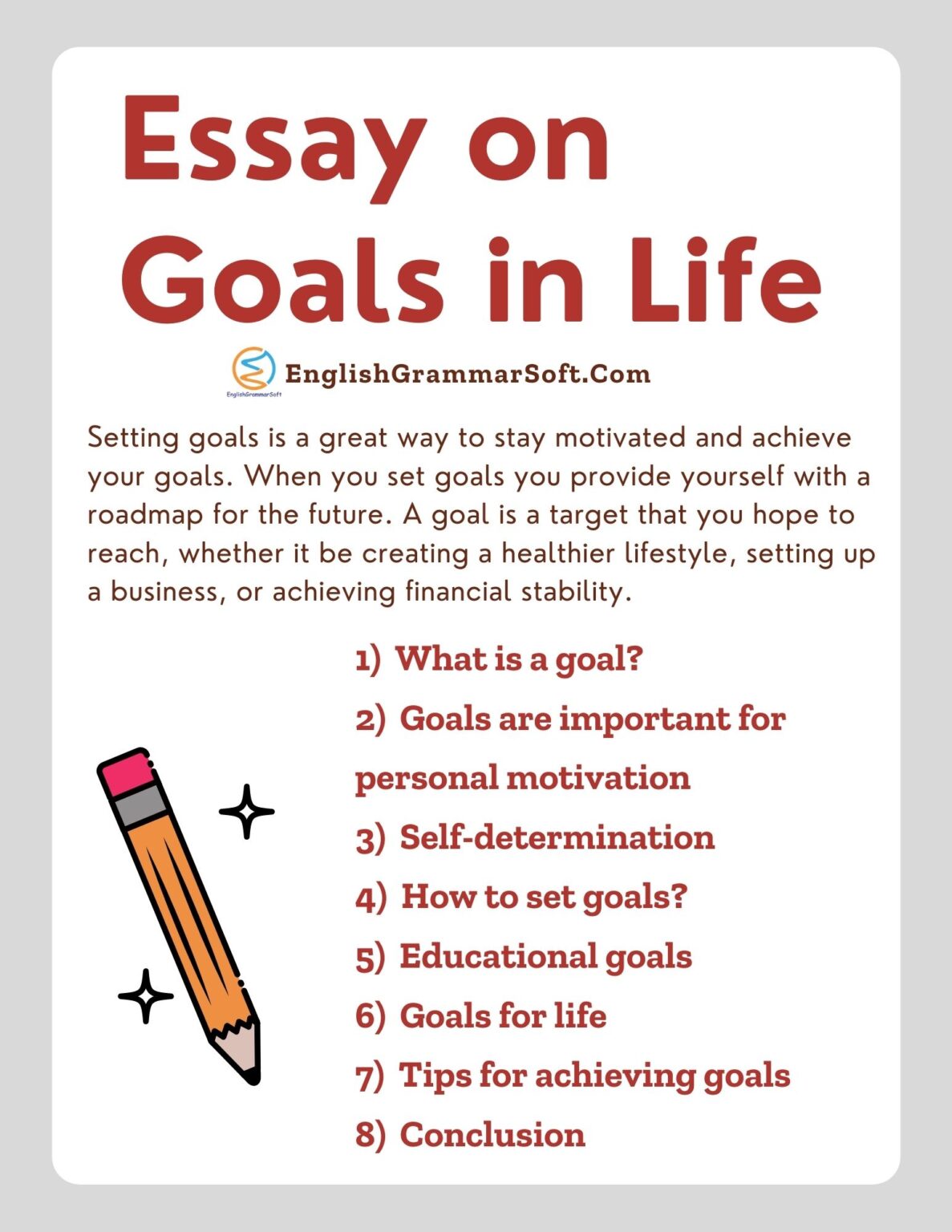 ultimate goal in life essay