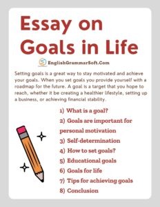 your goal in life essay