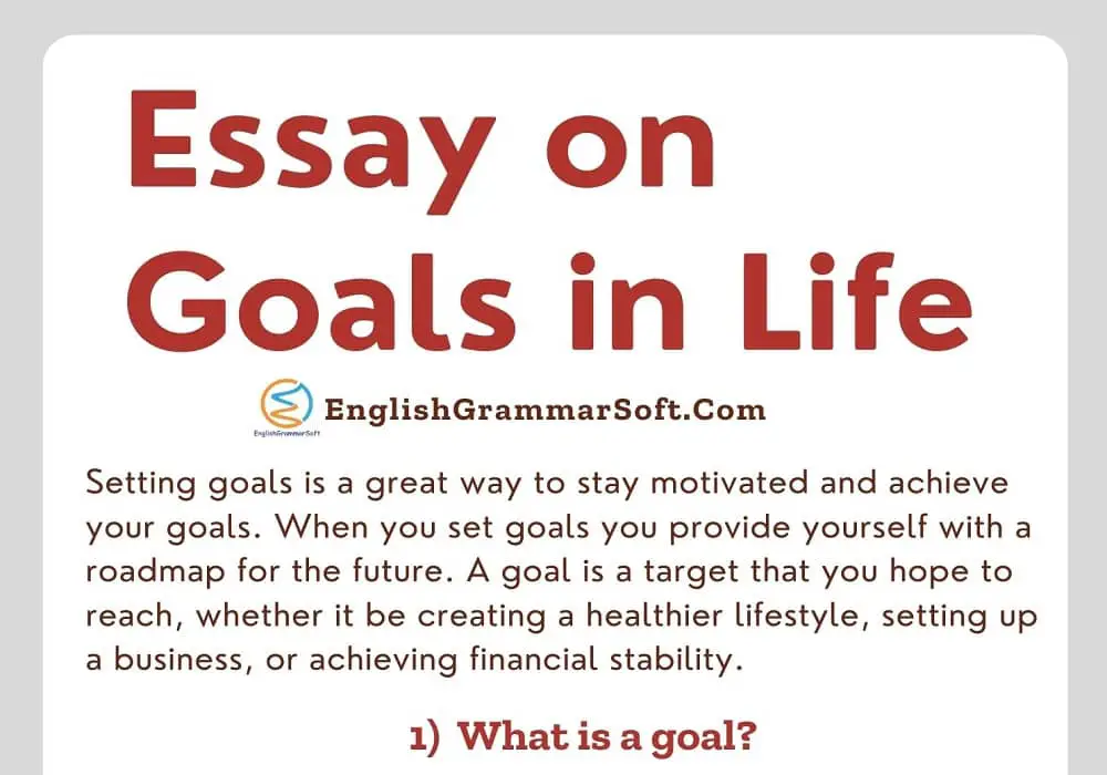 setting goals essay titles