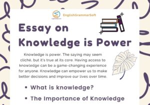 Essay on Knowledge is Power (900 words