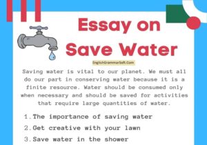 Essay on Save Water (1000+ words) Simple Ways To Conserve