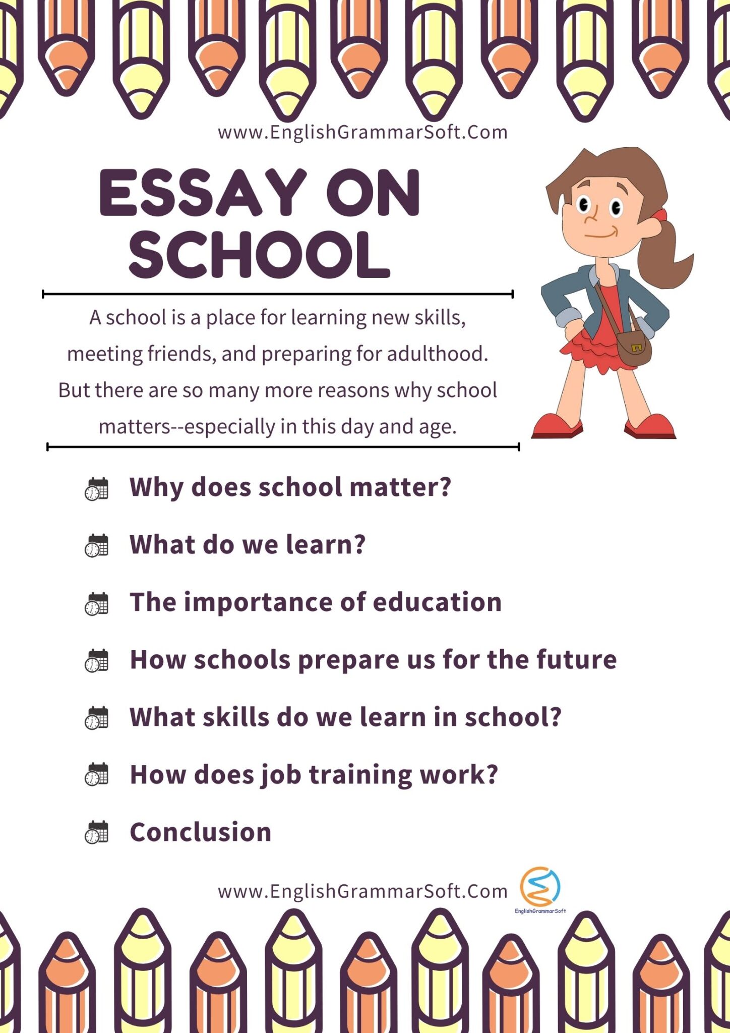 An Essay On School Life Importance Of School EnglishGrammarSoft