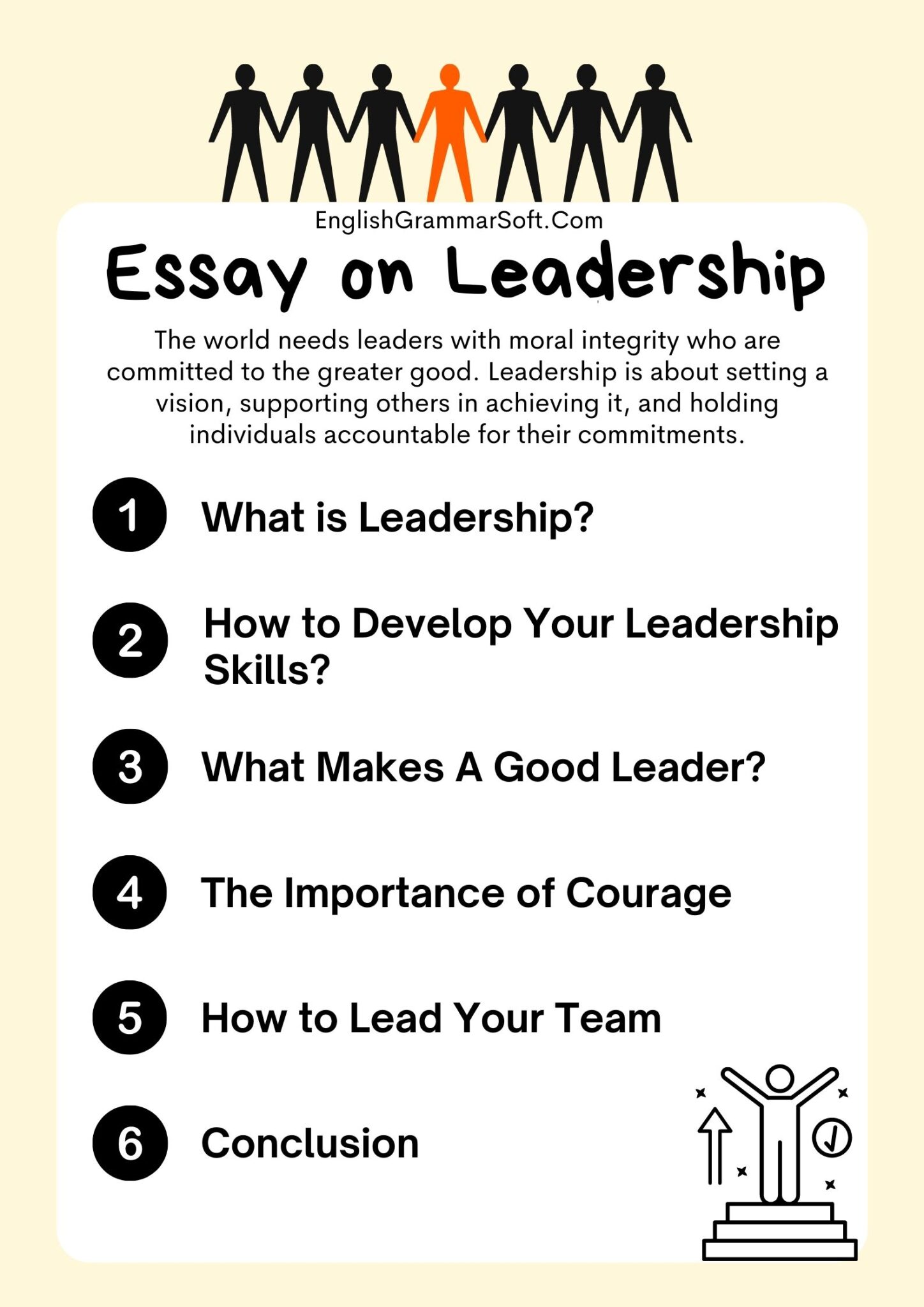 define leadership essay