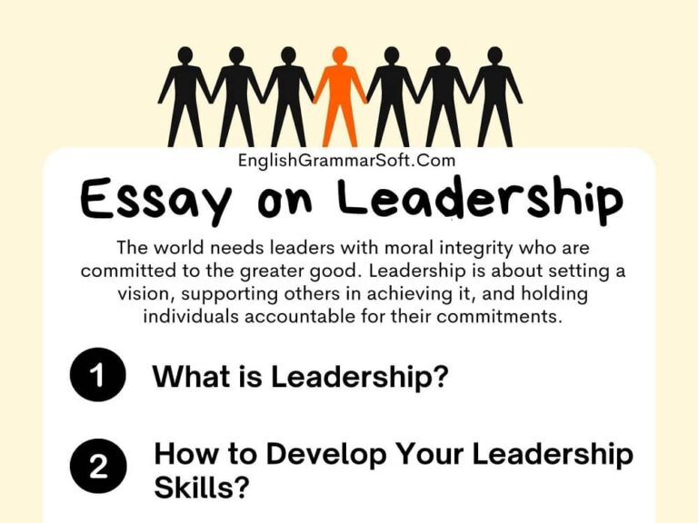 essay on leadership 150 words