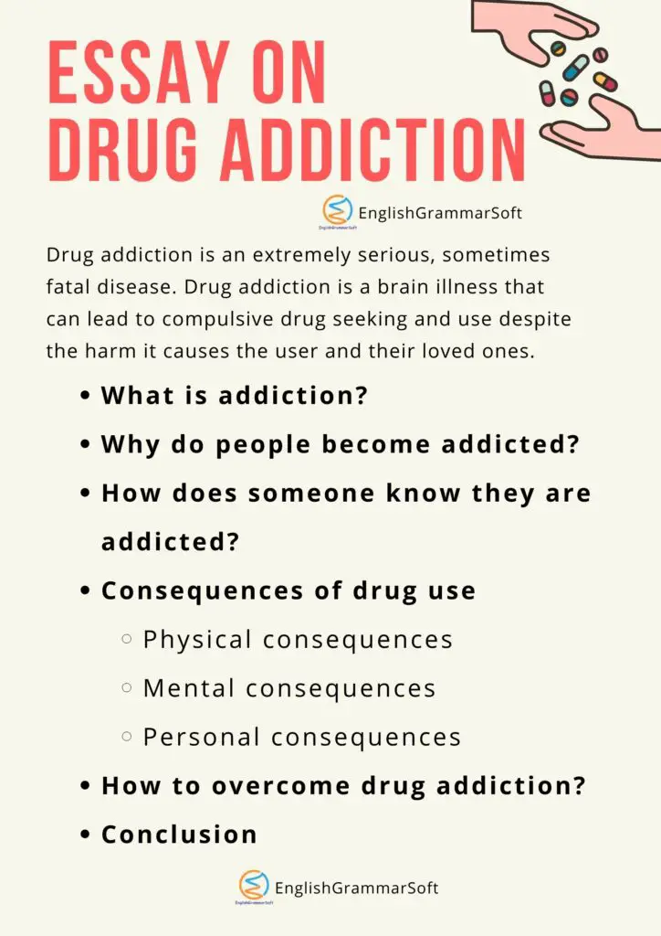 drug addiction essay 300 words