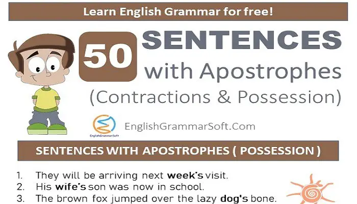 Sentences with Apostrophes (Possession & Contraction)