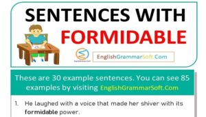 Sentences with Formidable (85 Examples)