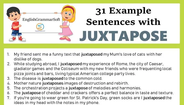 Example Sentences with Juxtapose in them (as verb)