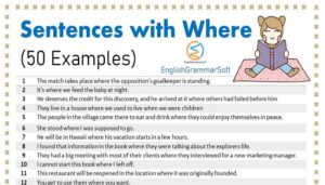 Sentences with Where (50 Examples)