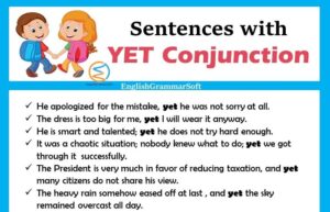 Example Sentences with Yet Conjunction