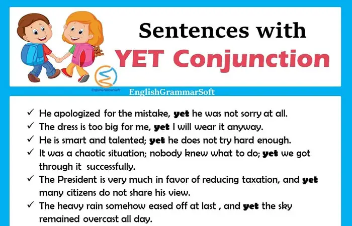 Example Sentences with Yet Conjunction