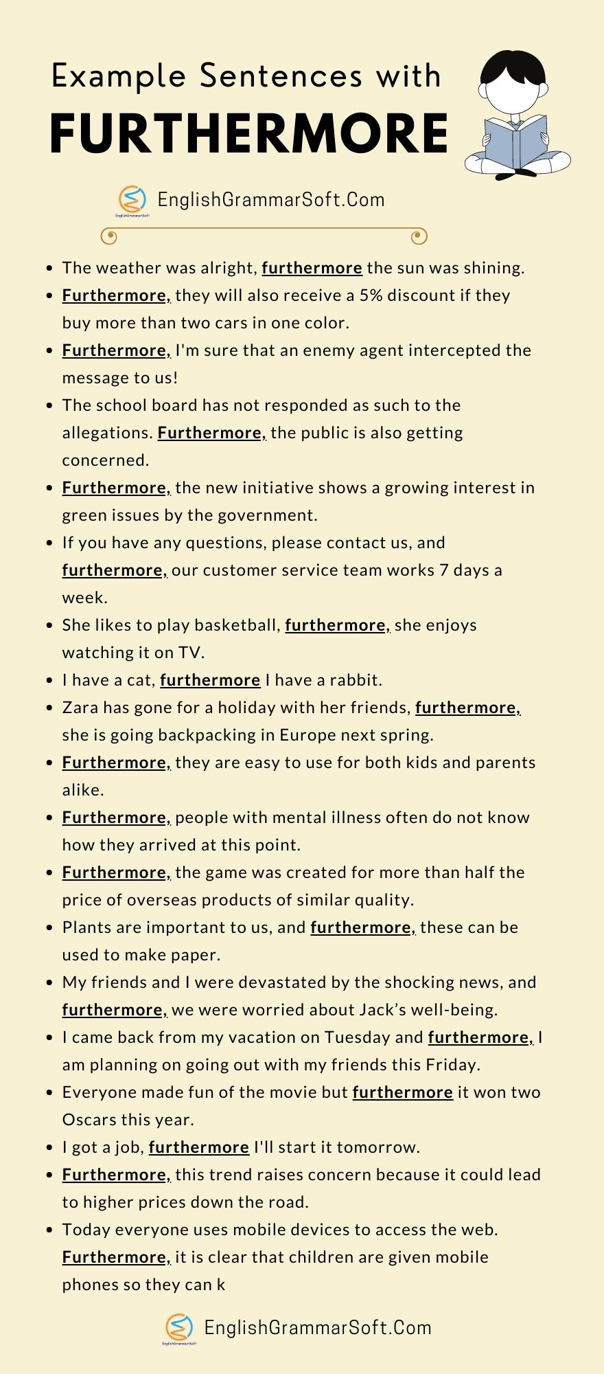 example sentences with furthermore