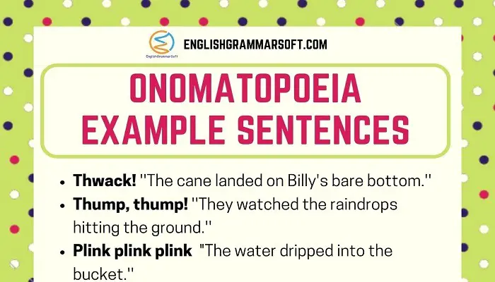 Onomatopoeia Example Sentences