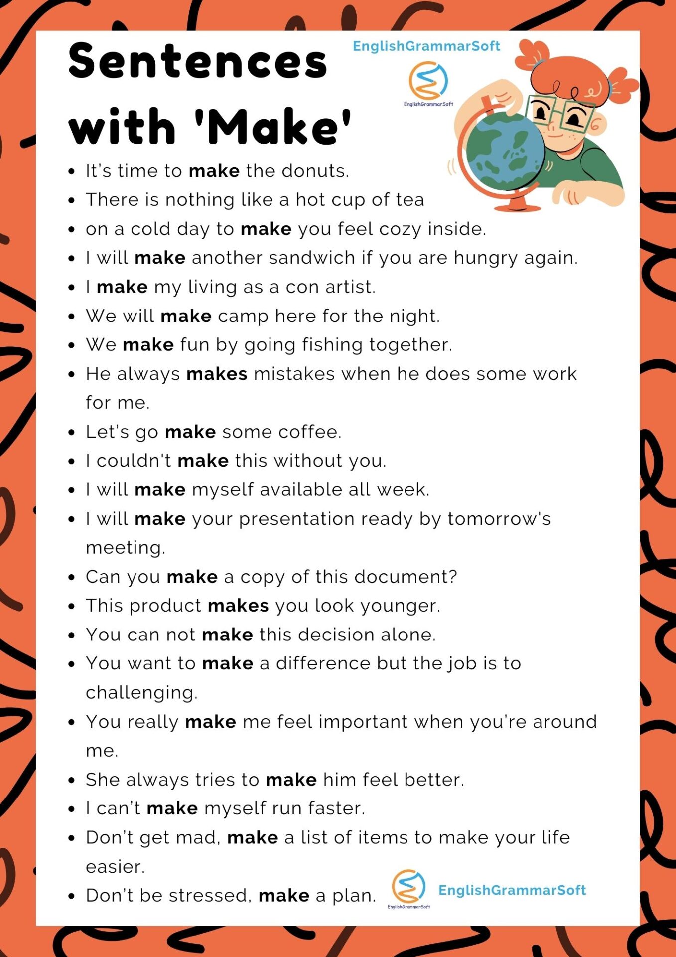 make sentences on assignment