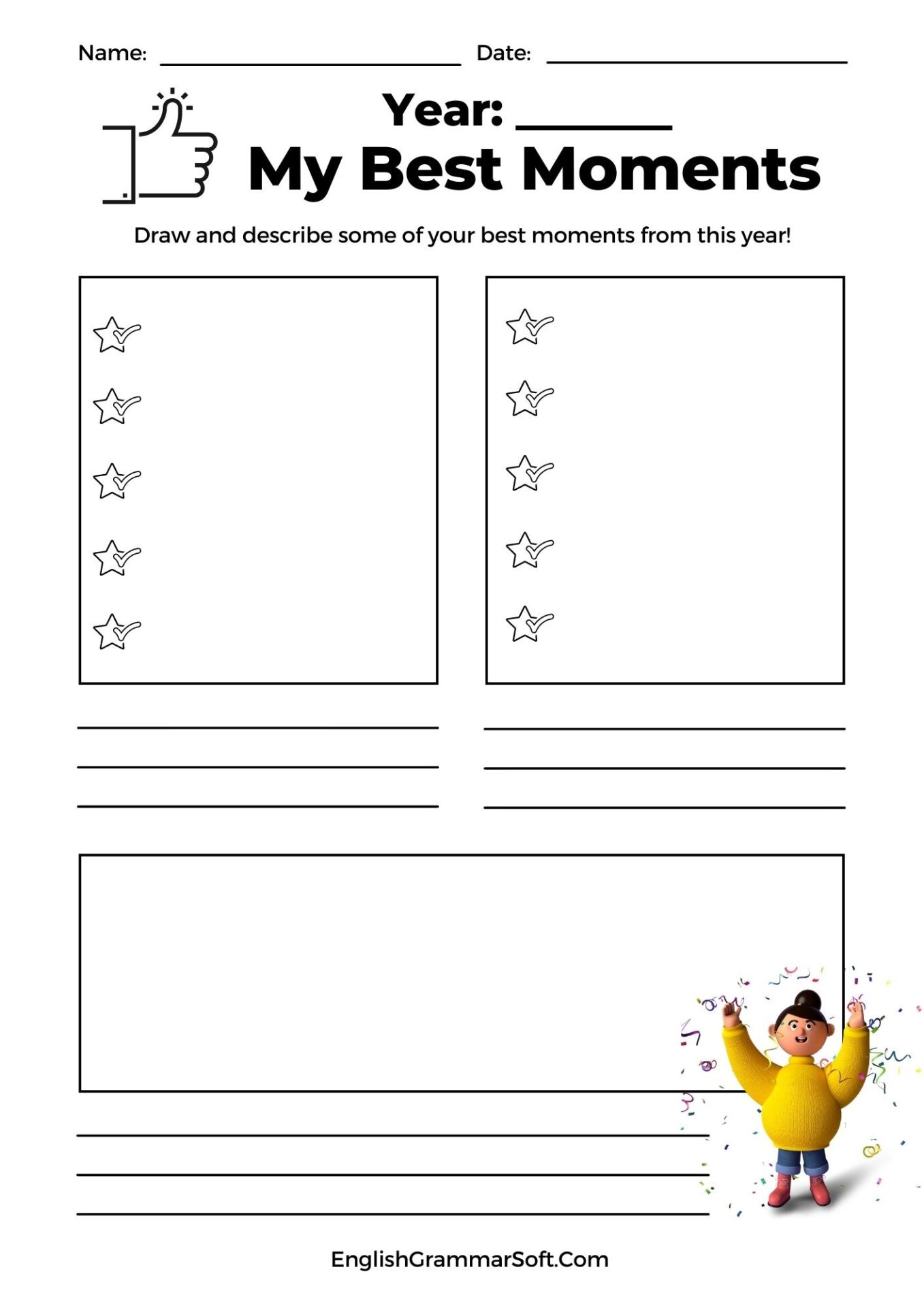 my best moments new year worksheet