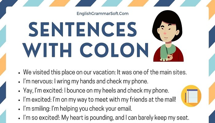 make sentences with colon