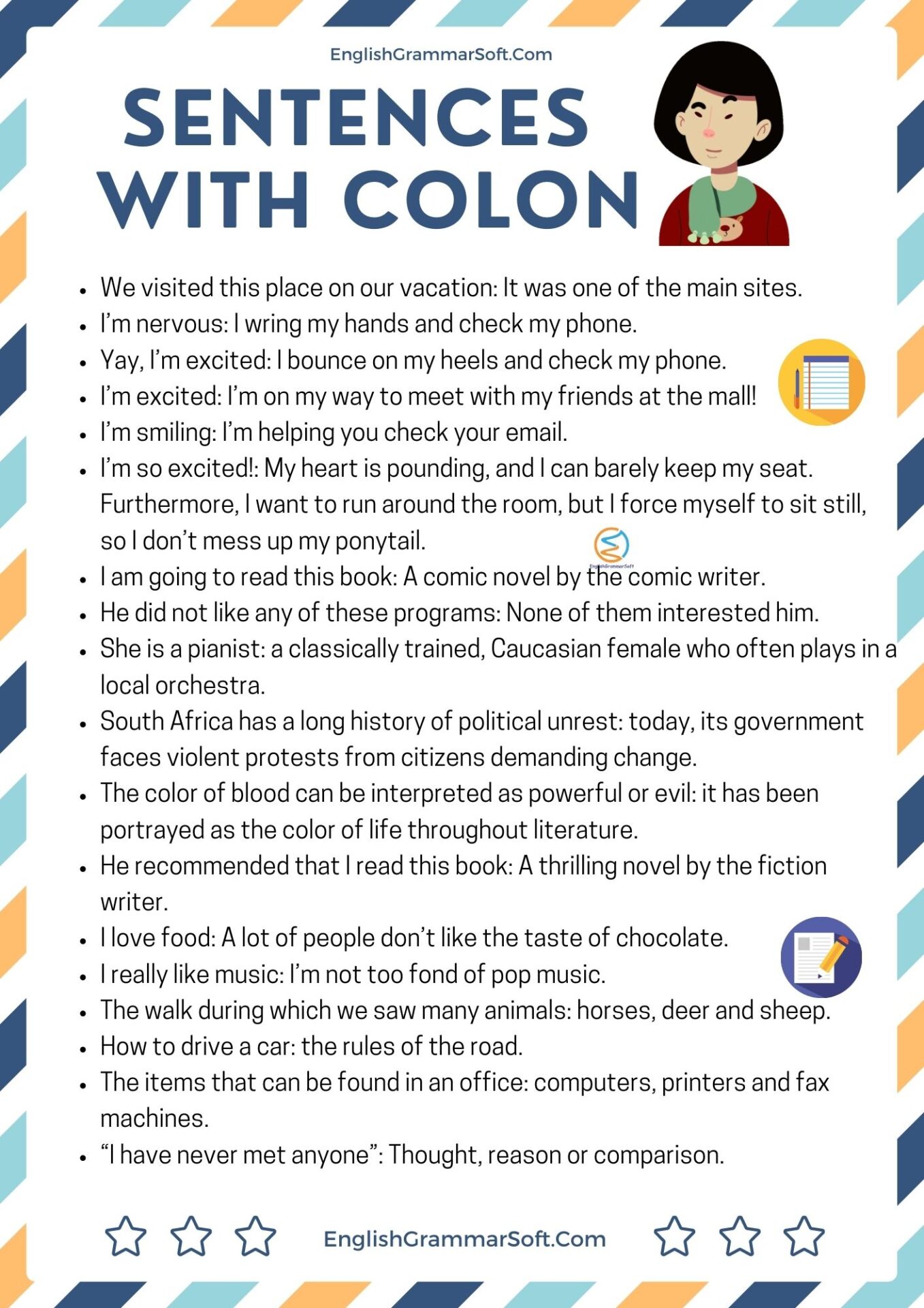 sentences with colon in them