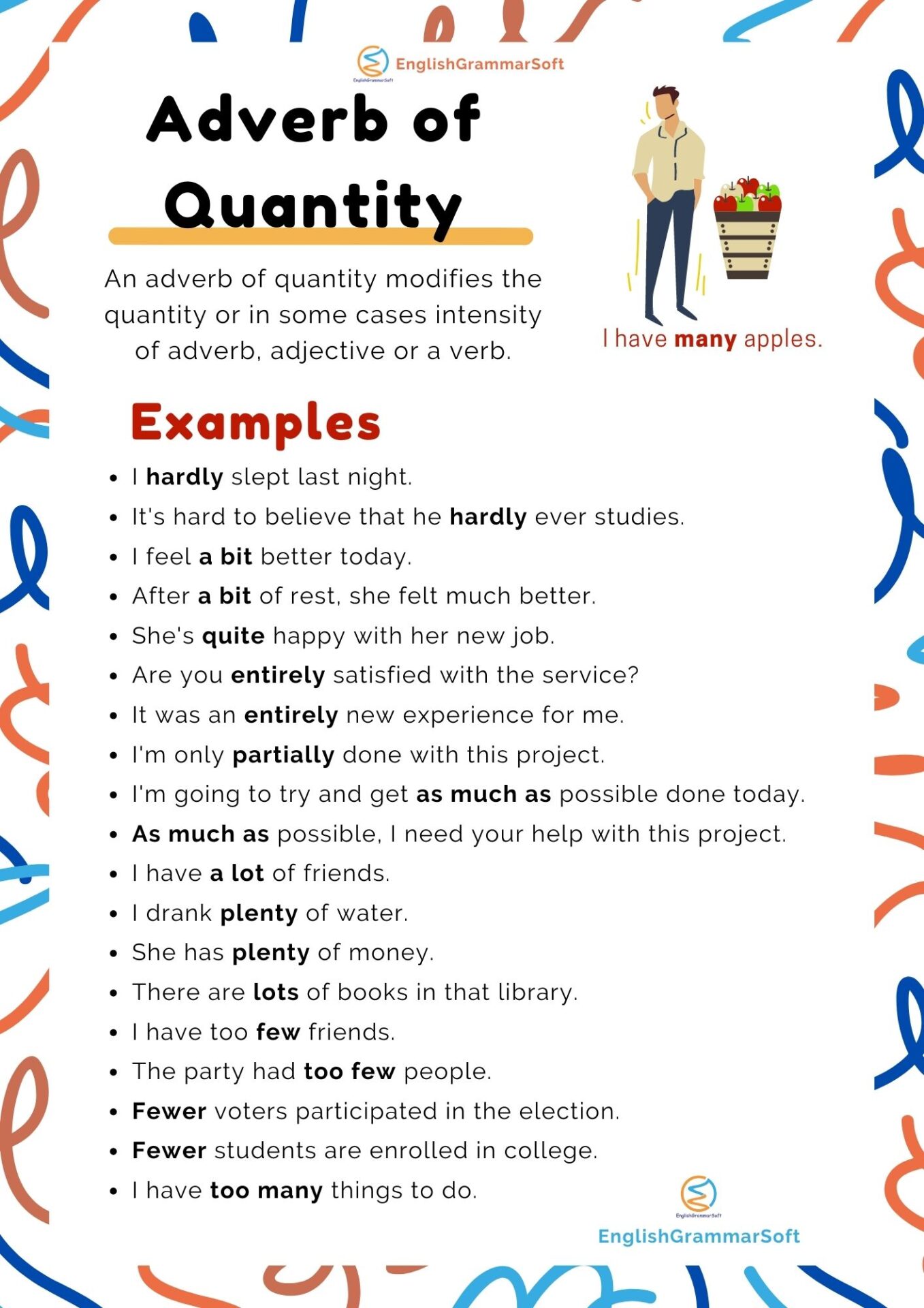 Adverb Of Quantity Examples Sentences 